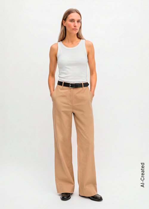 Chino model Lande wide — Salted Caramel