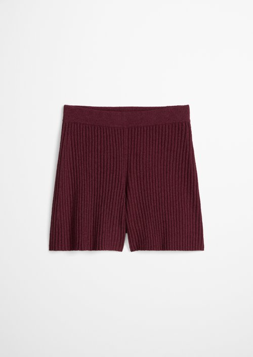 Knitted shorts slim — Merlot Red
