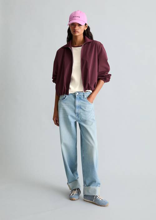 Chaqueta Bubble regular Merlot Red en vista frontal