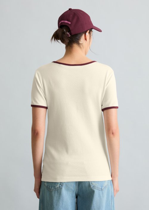 T-shirt with structure slim — Offwhite