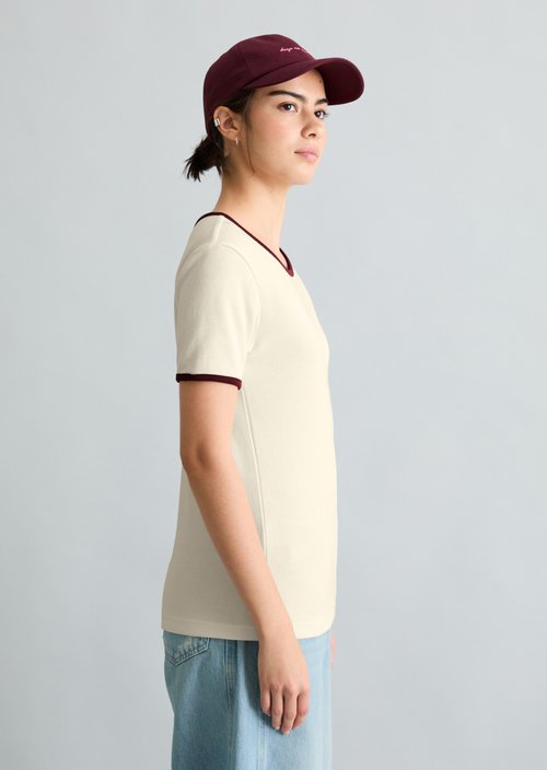 T-shirt with structure slim — Offwhite