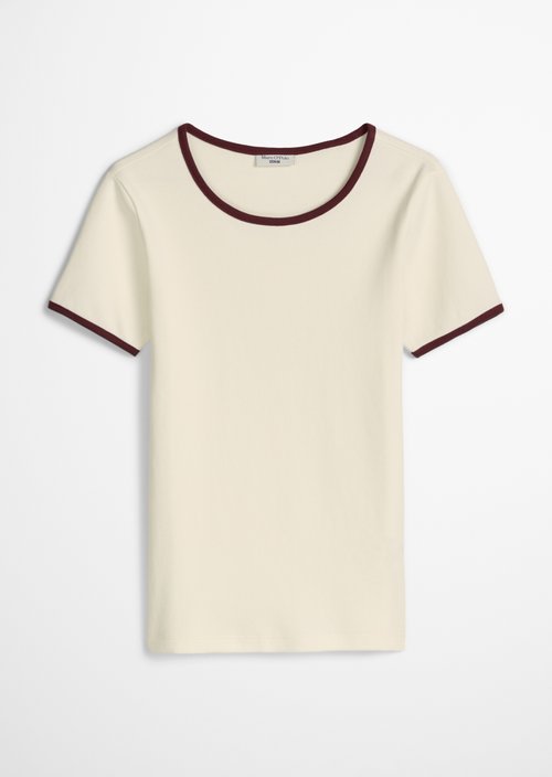 T-shirt with structure slim — Offwhite