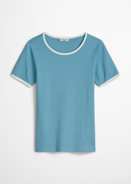 T-shirt with structure slim — Medium Blue