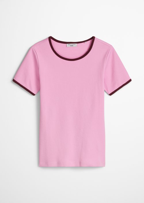 T-shirt with structure slim — Medium Pink