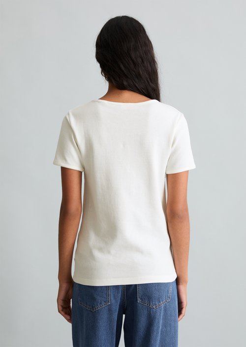 DfC T-shirt with structure relaxed — Silky White
