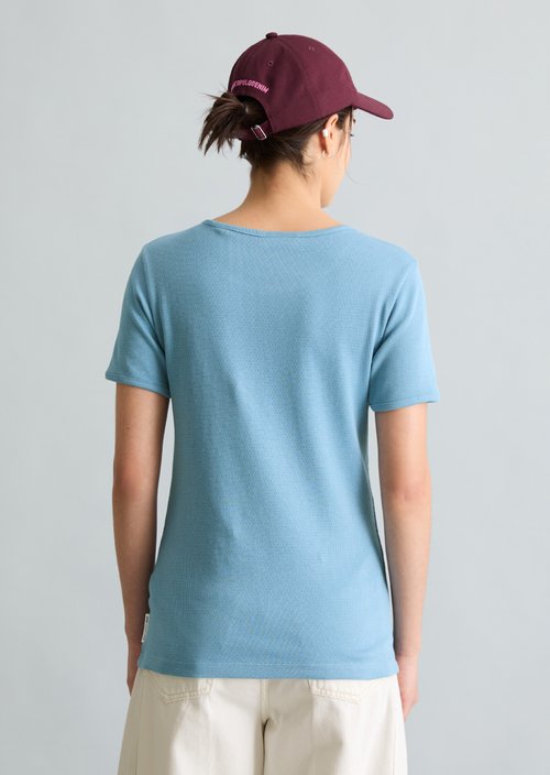 DfC T-shirt with structure relaxed — Blue Dawn