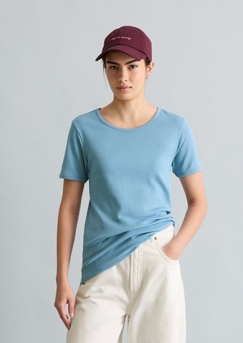 DfC T-shirt with structure relaxed — Blue Dawn