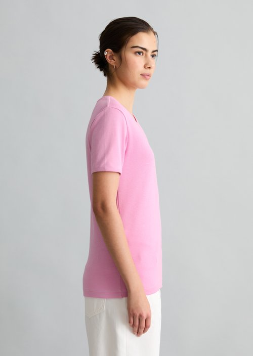 DfC T-shirt with structure relaxed — Pale Bubblegum