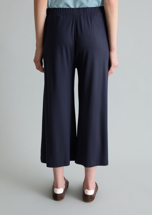 Wide jersey pants — Blue Depths