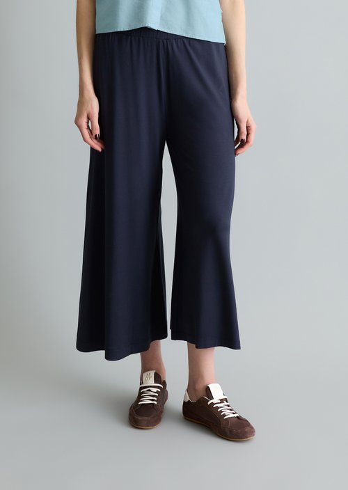 Wide jersey pants — Blue Depths