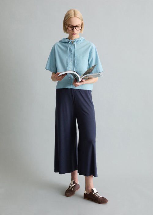 Wide jersey pants — Blue Depths