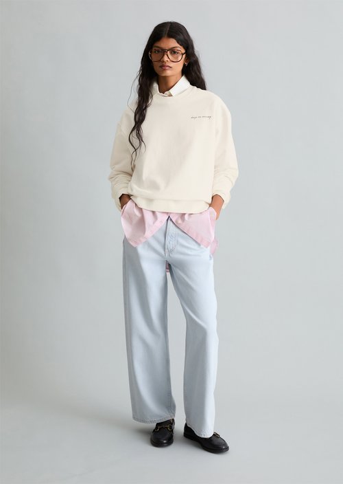 Oversized sweatshirt — Silky White