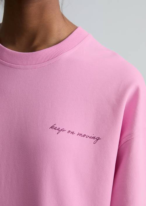 Sweatshirt oversized Pale Bubblegum in Detailansicht
