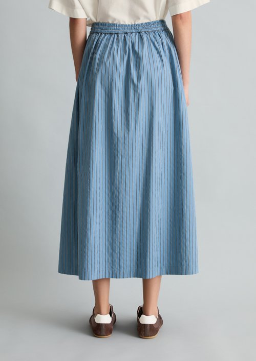 Regular striped skirt — Light Blue