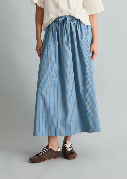 Regular striped skirt — Light Blue