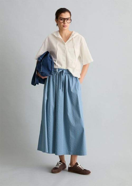 Regular striped skirt — Light Blue