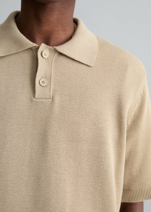 Regular knit polo shirt — Pure Cashmere