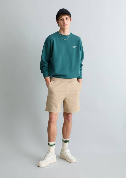 Twill-Jogger-Shorts regular Pure Cashmere in Frontalansicht
