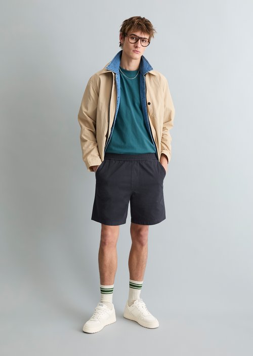 Twill jogger shorts regular — True Navy