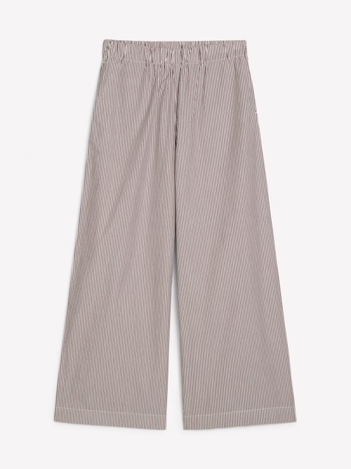 Striped pants flared — Dark Red