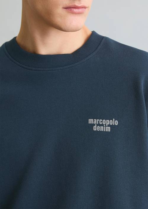 Sweatshirt relaxed Navy Teal in Detailansicht