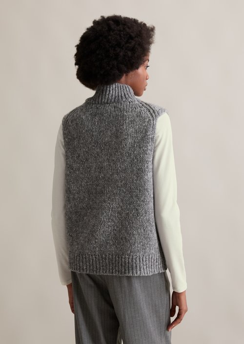 Regular sleeveless troyer — Dark Shadow Melange