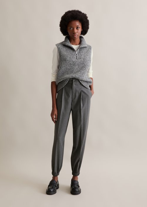 Regular sleeveless troyer — Dark Shadow Melange