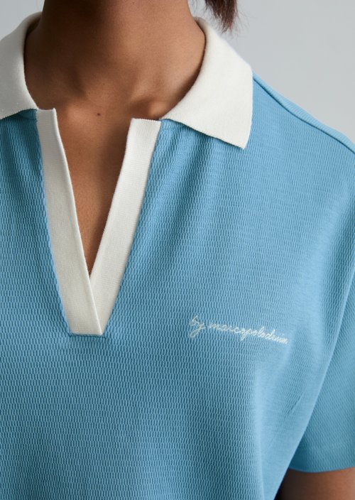 Relaxed polo shirt — Medium Blue