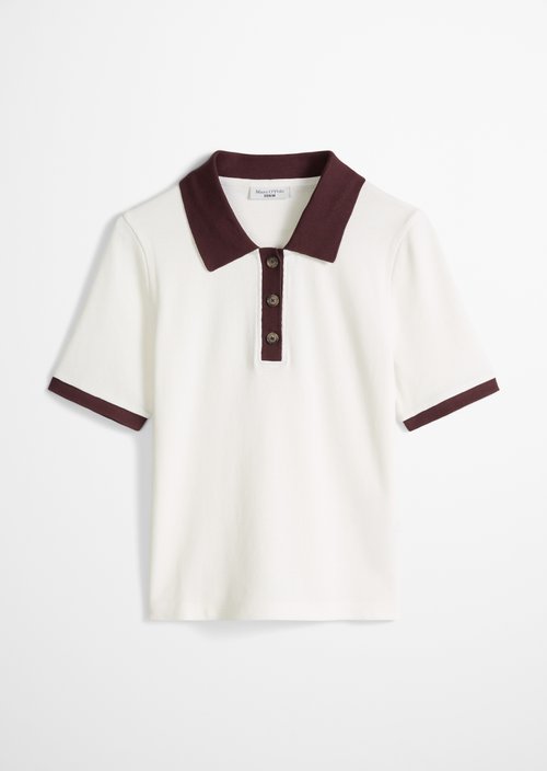 Polo shirt with structure slim — Offwhite