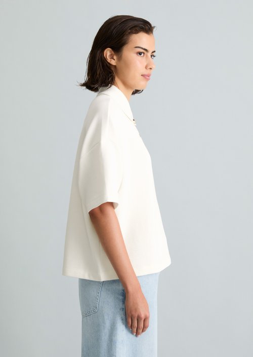 Relaxed polo shirt — Silky White