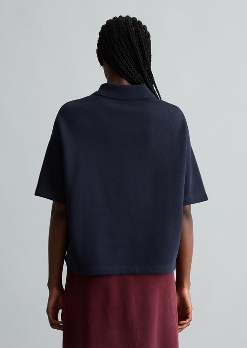 Relaxed polo shirt — Blue Depths