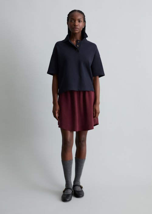 Relaxed polo shirt — Blue Depths