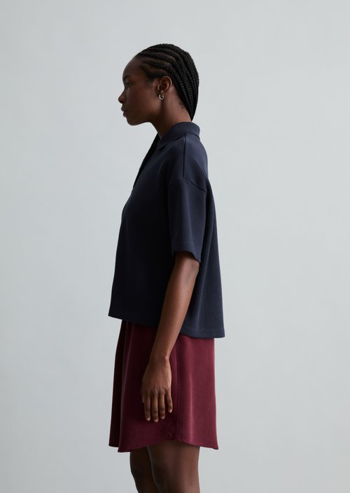 Relaxed polo shirt — Blue Depths