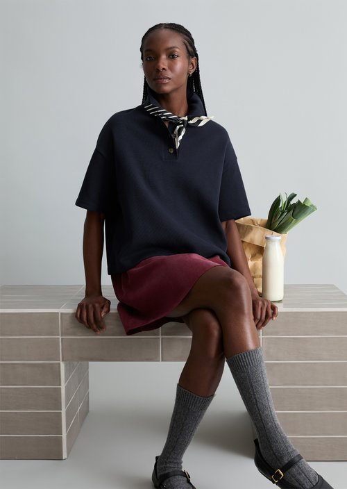 Relaxed polo shirt — Blue Depths
