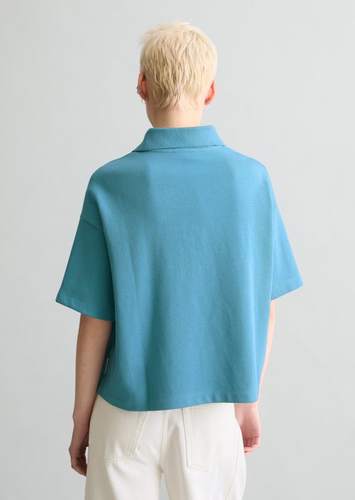 Relaxed polo shirt — Blue Dawn