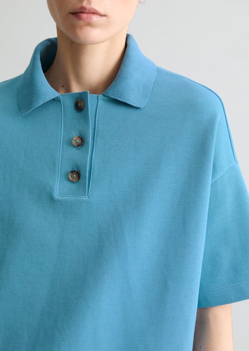 Relaxed polo shirt — Blue Dawn