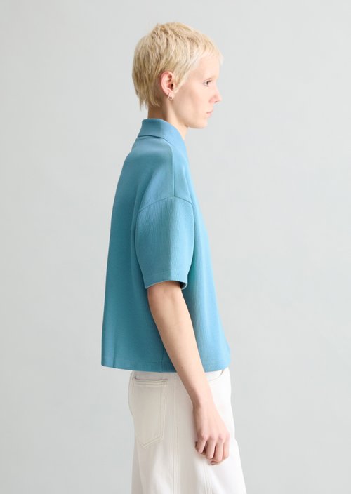 Relaxed polo shirt — Blue Dawn