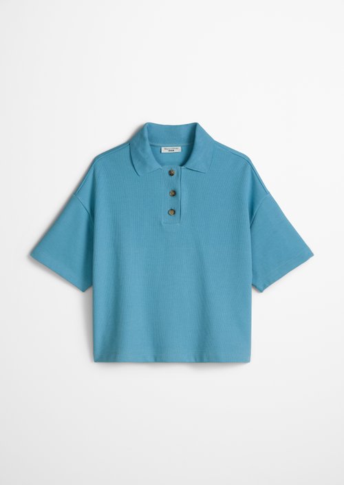 Relaxed polo shirt — Blue Dawn