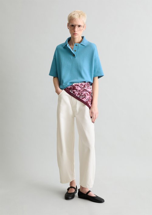 Relaxed polo shirt — Blue Dawn