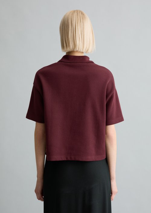 Relaxed polo shirt — Merlot Red