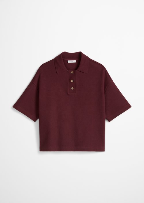 Relaxed polo shirt — Merlot Red
