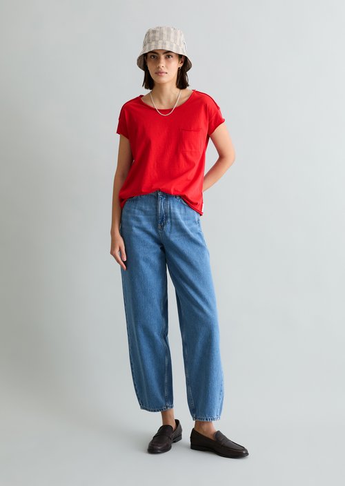 Relaxed-fit T-shirt — Carmine Red