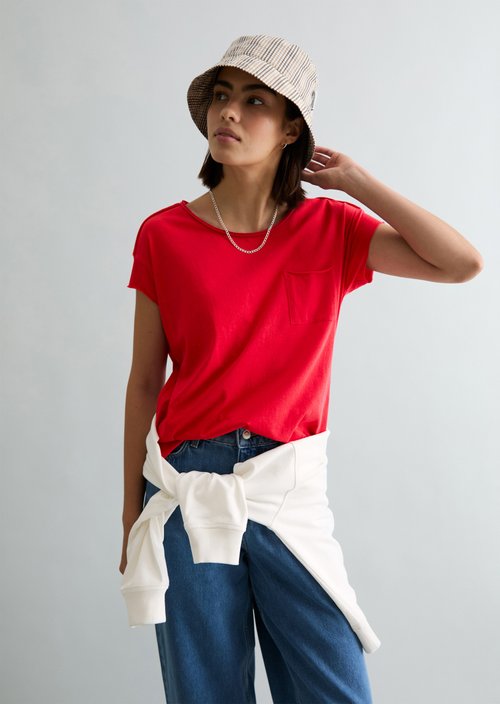Relaxed-fit T-shirt — Carmine Red