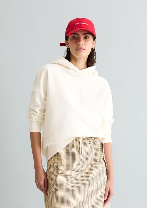 Regular-Fit Hoodie — Silky White