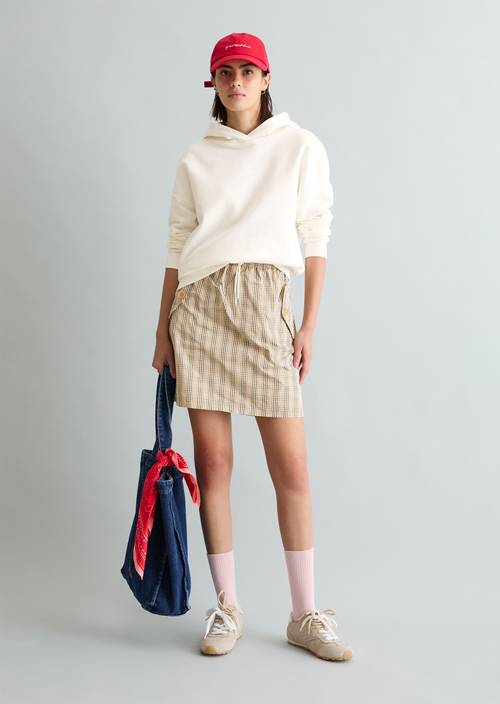 DfC Hoodie regular Silky White in Frontalansicht