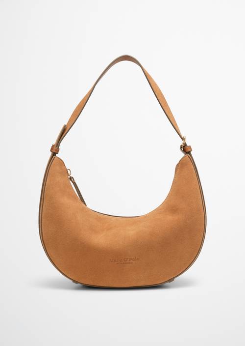 Crossbody bag small made from soft suede