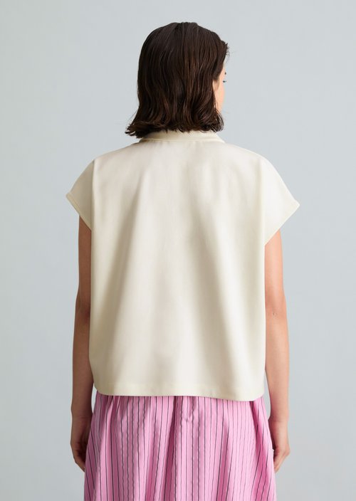 Polo shirt wide — Silky White