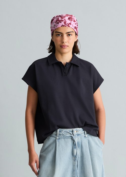 Polo shirt wide — Blue Depths