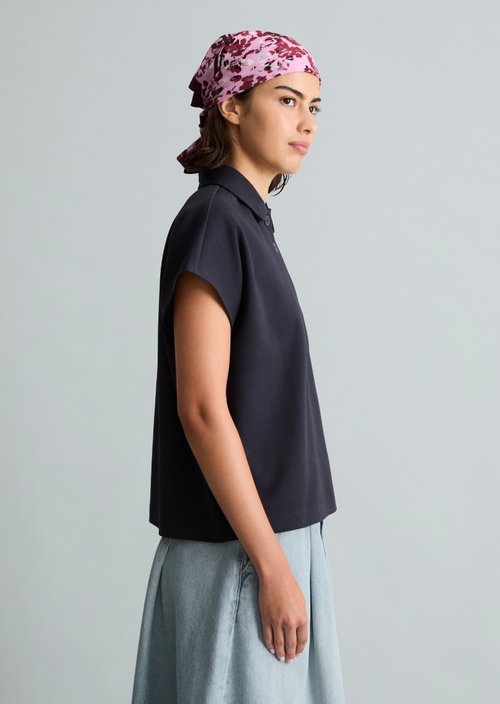 Polo shirt wide — Blue Depths