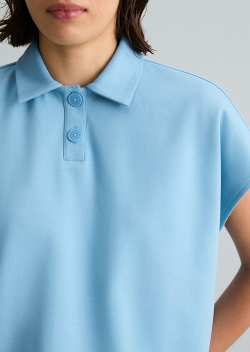 Polo shirt wide — Blue Dawn